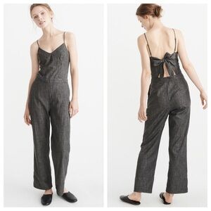 Abercrombie & Fitch Grey Denim Sleeveless Jumpsuit Size 4